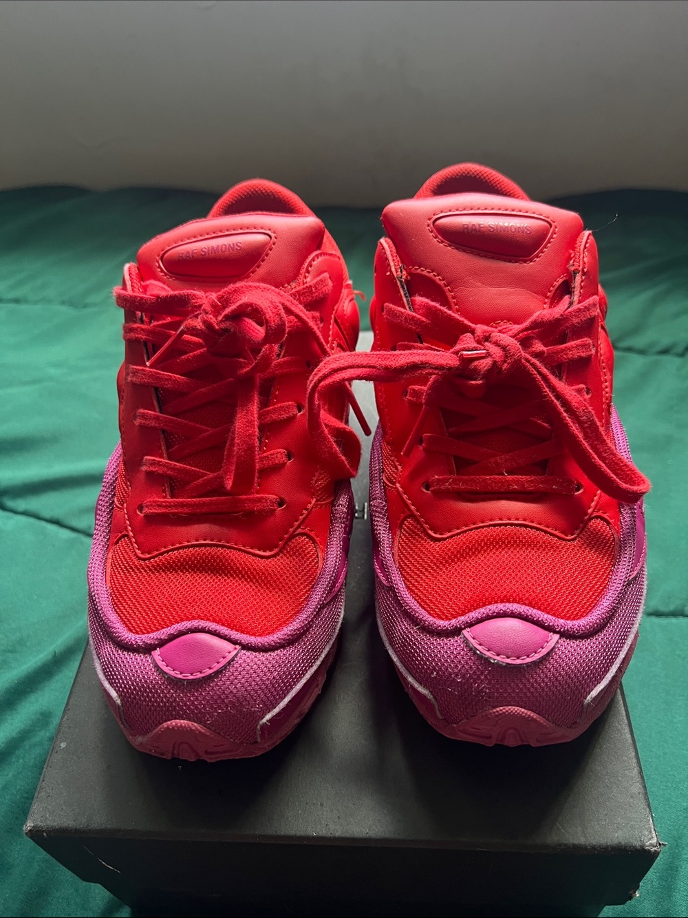 Raf Simons Red and Pink Chunky Men's Sneakers